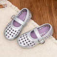 thumbnail image 5 of Viluyesy Girls Mary Jane Sandals Kids Summer Hollow Out Closed Toe Ankle Strap Shoes Gray Size 13 Little Kids, 5 of 7