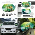 thumbnail image 6 of Yuyamidu Green Leaf Auto Side Mirror Wrap with Front Hood Cover for Cars Sedans 3 Pack Rainbow Side View Mirror Cover Car Hood Cover Wrap St. Patrick's Day Vehicle Exterior Accessories, 6 of 7