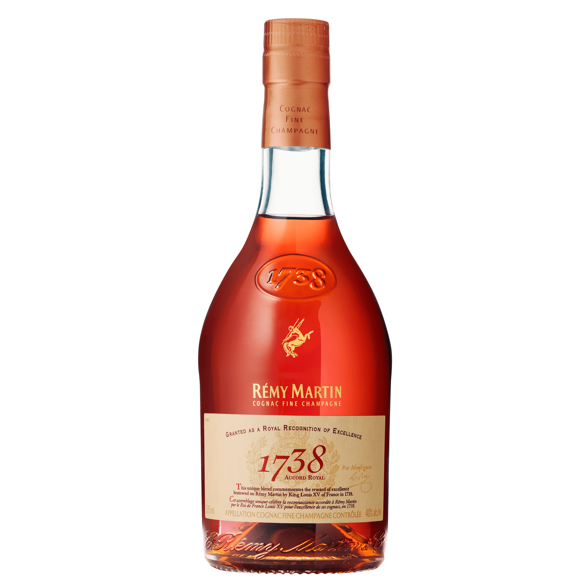 Remy Martin 1738 Accord Royal Cognac, 375 ml Glass Bottle, 40% ABV