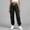 Black, variant on Tqcoqu Cargo Joggers for Women High Waisted Drawstring Elastic Waist Trousers Sporty Pant with Pockets,Blue,Women's S-XXL