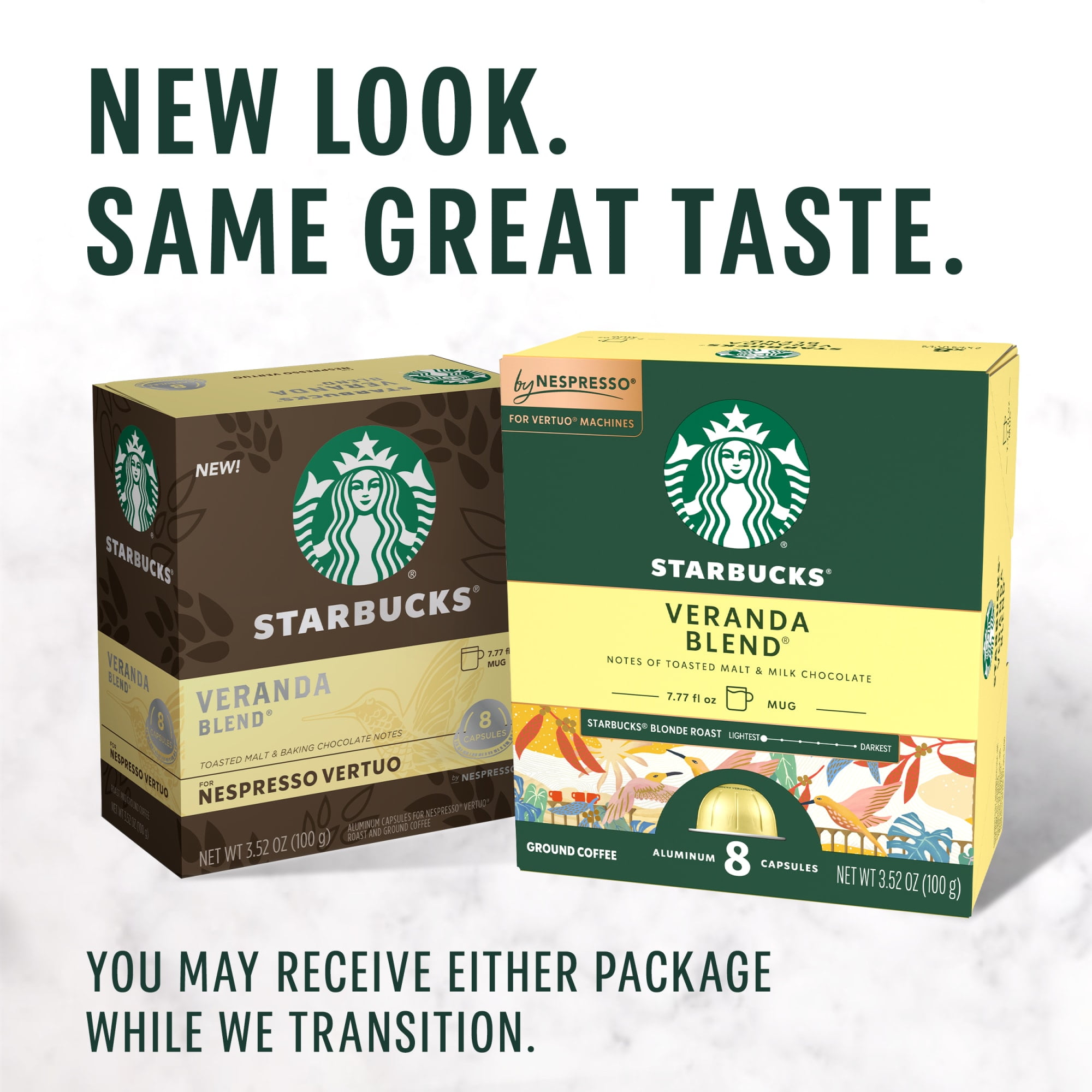 Starbucks by Nespresso Vertuo, Veranda Blend, Nespresso Pods, 32 Count
