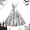thumbnail image 2 of Women Vintage Halloween Print Sleeveless 1950s Evening Swing Party Prom Dress, 2 of 3