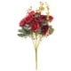 thumbnail image 2 of Ramo de flores artificiales de rosas de seda de 21 cabezas, flores secas falsas (rojo oscuro), 2 of 7