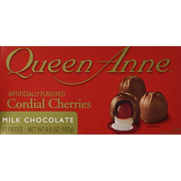Queen Anne, Cherry Cordials, Milk Chocolate, 10 Piece, 6.6oz Box (Pack of 4)