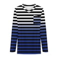 thumbnail image 4 of LIaqionyy Womens Plus Size Striped Shirt Casual Loose Crewneck Fall Outfits T Shirts Tunic Tops Fashion Clothes L-5XL, 4 of 5