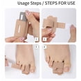 thumbnail image 4 of Hammer Toe Straightener Toe Brace & Toe Splint Corrector for Women Men, Adjustable Hammer Toe Support Wrap Alignment Brace 4 Pack Black, 4 of 4