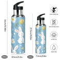 thumbnail image 2 of Yayeee 20oz Double Wall Stainless Steel Water Bottle with Flip Straw, Cartoon Easter Bunnies, 2 of 7