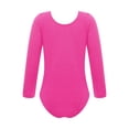 thumbnail image 2 of LiiYii Kids Girls Ballet Dance Leotard Long Sleeve Fleece-Lined Bodysuit Costume Gymnastic Yoga Hot Pink 180, 2 of 7