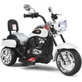 thumbnail image 1 of Moto en Estilo Chopper Costway Moto Montable Alimentada a Batería Blanco, 1 of 8