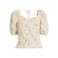 thumbnail image 5 of Self Esteem Juniors Smocked Top with Puff Sleeves, Sizes XS-XL, 5 of 5