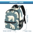 thumbnail image 2 of Polar Bear Adjustable Shoulder Strap Beach Backpack with Large Capacity, Printed Design, Lightweight, 2 of 6