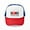 Red/Blue/White, variant on - Gone Squatchin Cap Black/Red Logo Trucker Hat/Cap - Adjustable Unisex Printed Trucker Hat with Mesh Back