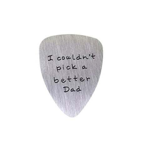 Lovers Pick - Hand Engraving Letters Titanium Steel Guitar Pick Personalized Metal Guitar Picks Plectrums for Guitar Lovers