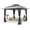 Gray, variant on Quictent Pop up Canopy 12 x 12, One Person Set up Portable Instant Folding Shelter, Outdoor Canopy Tent with Extra Shade for Backyard, Patio, Party - Tan/Brown