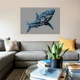 thumbnail image 3 of "Great White Shark In Color I" by BIOWORKZ Canvas Print, 3 of 5