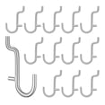 thumbnail image 1 of Miangastore Displaying Tools Pegboard Hooks Silver 40Pcs 2.4In X 1.2In X 0.2In, 1 of 9
