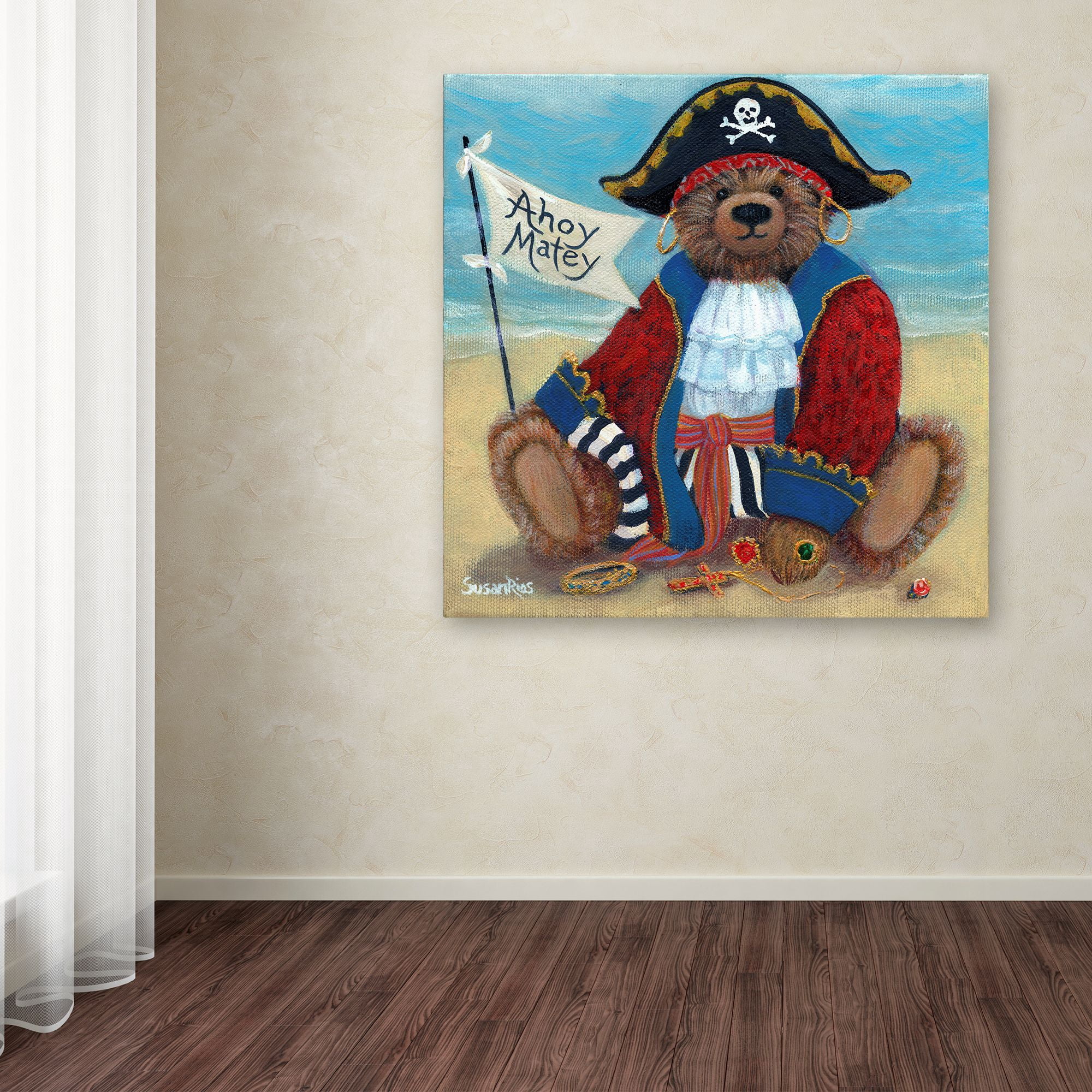 Trademark Fine Art 'Ahoy Matey' Canvas Art by Susan Rios