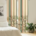 thumbnail image 2 of Ambesonne Botanical Curtains 2 Panel Set, Wildflowers on Stripes, Pair of - 28" x 63", Ivory Salmon Jade Green, 2 of 4
