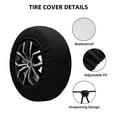 thumbnail image 4 of ZNDUO Taurus Pattern Spare Tire Cover, Universal Fit for Jeep Trailer RV SUV Camper Vehicle Waterproof Dust Tire Cover 15 inch, 4 of 8