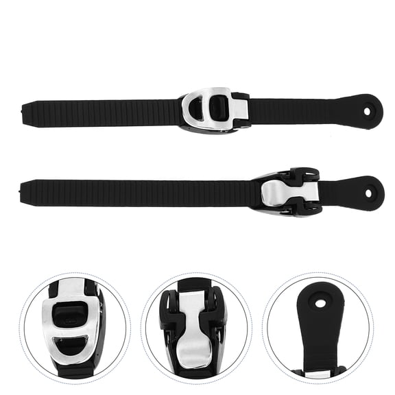 ROMANSENTIAL Professional Skates Straps Black Durable Easy to Install 2Pcs