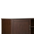 thumbnail image 6 of Draper Solid Wood Mid Century Modern 60 inch Wide TV Stand with Two 22 inch Wide Bookcases in Medium Auburn Brown (Set of 3), 6 of 9