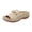 Khaki_001, variant on Domuza Womens Orthopedic Wedge Sandals, Arch Support Wide Width Open Toe Slip On Platform Shoes, Fashion Metal Buckle Comfortable Summer Beach Casual Walking Footwear Brown 10(EU-43)