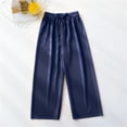 thumbnail image 2 of LWNYDPLSD Girls Wide Leg Pants for Boys 14-16 Sweat Pants Teens 90 Percent Off Clearance Sale 7 Year Old Girl Clothes Size 12-14 Girls Clothes, Navy 12-18 Months, 2 of 9