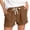 Brown, variant on Conairie Women Workout Shorts Casual Loose Elastic High Waisted Gym Shorts Drawstring Comfortable Summer Lounge Shorts with Pockets Black L