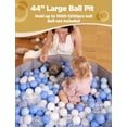thumbnail image 4 of Large Ball Pit for Toddlers - 44 in Baby Ball Pit with Pop-Up Playmat, Foldable Kids Ball Pool, Dog Play Pit, Indoor and Outdoor Use, Hold Over 1000 Balls, Balls Not Include (Beige), 4 of 8