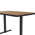 thumbnail image 4 of Cafe and Breakroom Table w T-Bases in Red (30 in. x 48 in./Med Oak), 4 of 5