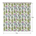 thumbnail image 5 of Boho Cactus Shower Curtain 72x72 with Southwestern Succulent Art, Watercolor Desert Style, Quick-Dry Polyester Fiber Bathroom Decor with Plastic Rings, 5 of 5