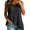 Black, variant on CHENHANN Women's Plaid Sleeveless Shirt Round Neck Loose Fit Casual Summer Top L