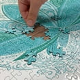 thumbnail image 5 of Ambesonne Lotus Jigsaw Puzzle, Mandala Lotus Pattern Art, Heirloom-Quality Fun Activity for Family Durable Cardboard, 1000 pcs, Sky Blue Teal, 5 of 6