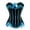 Light Blue, variant on QIPOPIQ Clearance Women's Steel Boned Corset Bustier for Halloween Costume Dress Bustier Top Gothic Shapewear Corset Top