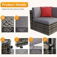 thumbnail image 3 of Sunmthink 8 Pieces Steel Worry-Free Purchase Outdoor Conversation Sets, Gray, 3 of 7