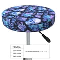 thumbnail image 4 of Balery Skull blue crystal flower Fundas de asiento para taburete de bar redondo de tela de terciopelo ajustables que protegen de arañazos y manchas para sillas de 14 a 17 pulgadas.-14 inch, 4 of 7
