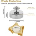 thumbnail image 3 of Sandwich Cutter and Sealer for Kids, 3-1/2 Inch Stainless Steel Round Sandwich Cutter, Sandwich Sealer and Decruster, Sandwich Maker, Sandwich Cutter for Making Sandwiches, Hamburgers, Pie, 3 of 7