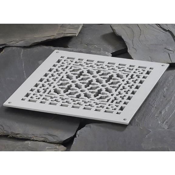 Reggio Registers 1212-Ah Scroll Series 10" X 10" Grille - Grey