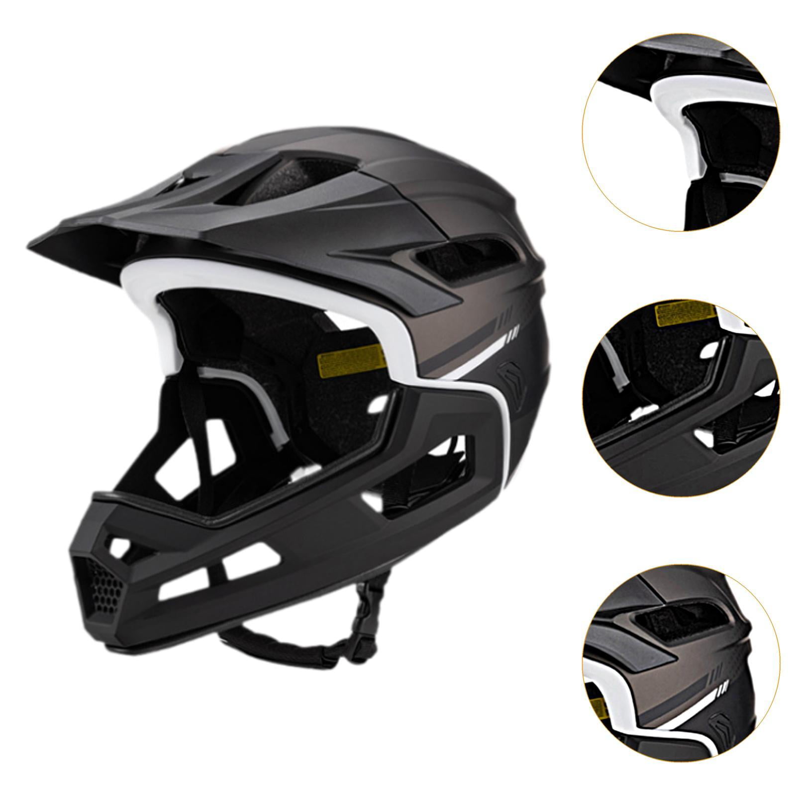 kesoto Bike Full Face Cycling Equipment Protective Gear Removable Washable Lining for Women Men Outdoor Riding Titanium Black