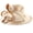 Gold, variant on 2pcs Satin Cloth Church Hat Women Wide Brim Hat Elegant Wedding Photography Hat Female Banquet Fancy Fascinator Formal Hat