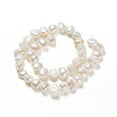 thumbnail image 3 of Natural Cultured Freshwater Pearl Beads Strands Two Sides Polished White 4.5~6.5x3~4x4~5.5mm Hole: 0.5mm about 39pcs/strand 7.09 inch(18cm), 3 of 6