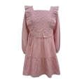thumbnail image 1 of Vestido George Talla 10 Manga Larga Liso Bordado Olanes Rosa, 1 of 4