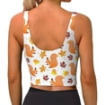 thumbnail image 4 of Picia Cartoon Squirrel Sports Bra for Women,Padded Strappy Sports Bras Medium Support Yoga Bra with Removable Cups,Running Yoga Bra-Medium, 4 of 9