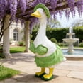 thumbnail image 7 of Xecvkr Decorative Clothing Set for 23 Inch Porch Goose Themed Garden Statue Lawn Outdoor Indoor Durable Fabric Versatile Display Gift 1 Pack Green, 7 of 7