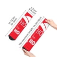 thumbnail image 4 of Pofeuu Saying Ho Ho Ho Print 30cm Socks, Adult Running Hiking Socks for Youth and Adult, 4 of 7