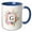 Blue/White, variant on 3drose, Floral Letter G Watercolor Pink Flowers Monogram Personal Initial G, 11oz Magic Transforming Mug