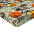 thumbnail image 4 of Ambesonne Floral Fitted Sheet, Retro Garden Flower Petals, California King, Marigold Ivory and Eggshell, 4 of 5