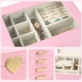 thumbnail image 4 of Caja de Joyas Kendal Rosa Organizador de 5 Capas con Tapa de Vidrio, 4 of 6