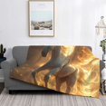 thumbnail image 2 of Fotbe Golden Winged White Horse Manta de Franela con Estampado, Manta Ultrasuave para Cama, Sofá, Auto, Hipoalergénica y Antibolitas-80"x60", 2 of 6