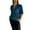 Green, variant on Womens Plus Size Button Down Shirts Sequin Patchwork Tops Band Collar Long Sleeve Disco Party Shirt Ofertas de la semana Dark Blue L